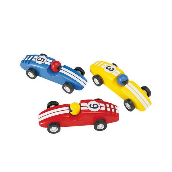 race car 2 - מכונית מרוץ מעץ - צהוב