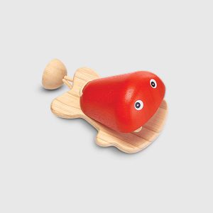 fish red 300x300 - קסטנייטת דג קטנה מעץ - אדום