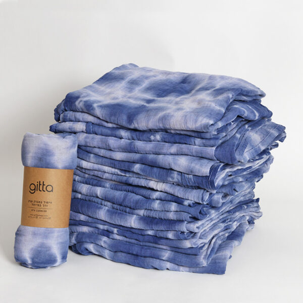 7290111692819 lighter 600x600 - Tie dye bamboo swaddle wrap dark blue swirl